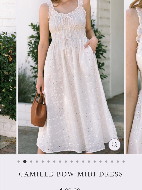 Morning Lavender Dresses & Skirts - Morning Lavender Camille Bow Midi Dress